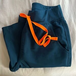 FIGS HIGH WAISTED YOLA SCRUB PANT ~ DEEP REEF ~ XS